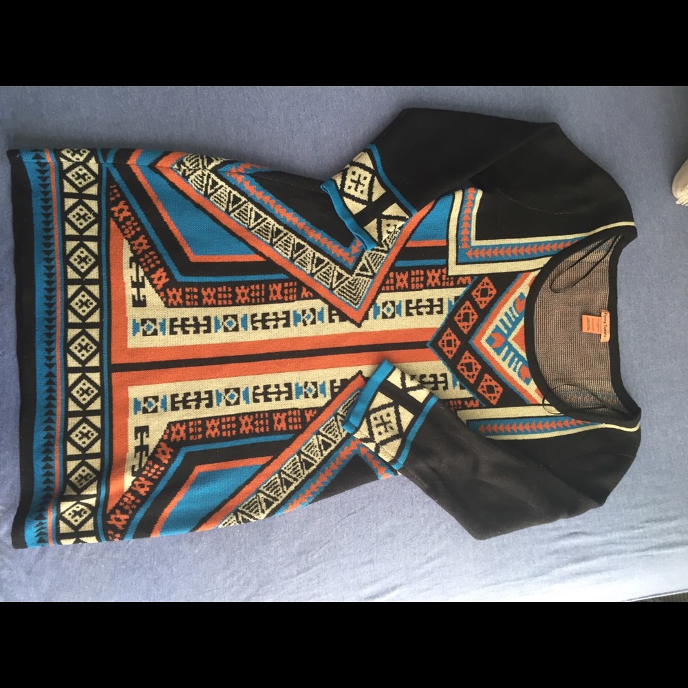 Print sweater dress